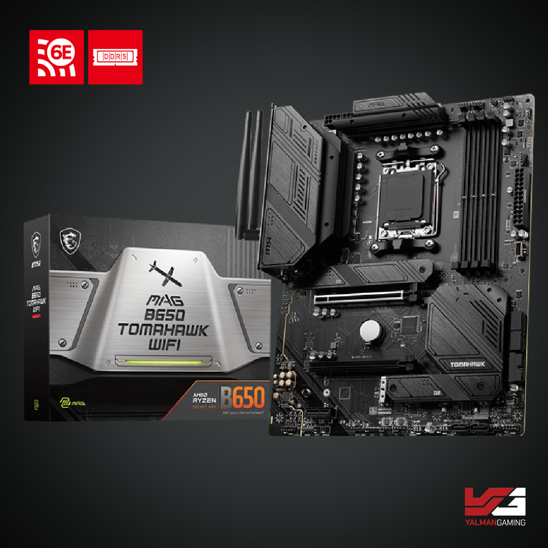 MSI MAG B650 TOMAHAWK WIFI AMD AM5 DDR5 GAMING MOTHERBOARD
