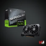MSI GeForce RTX 5060 Shadow 2X 8G OC GDDR7 Dual Fan Gaming Graphics Card