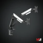 AndaSeat Stealth II Duo A6D-2S Dual Monitor Arm BLACK & WHITE