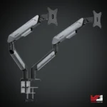 AndaSeat Stealth Pro II Duo A9-2S Ergonomic Dual Monitor Arm BLACK TITANIUM