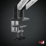AndaSeat Stealth Pro II Duo A9-2S Ergonomic Dual Monitor Arm BLACK WHITE