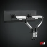 AndaSeat Stealth Pro II Duo A9-2S Ergonomic Dual Monitor Arm BLACK WHITE