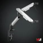 AndaSeat Stealth Pro II Duo A9-2S Ergonomic Dual Monitor Arm BLACK WHITE