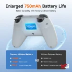 EasySMX X05 Wireless Gaming Controller - Black/White - Image 5